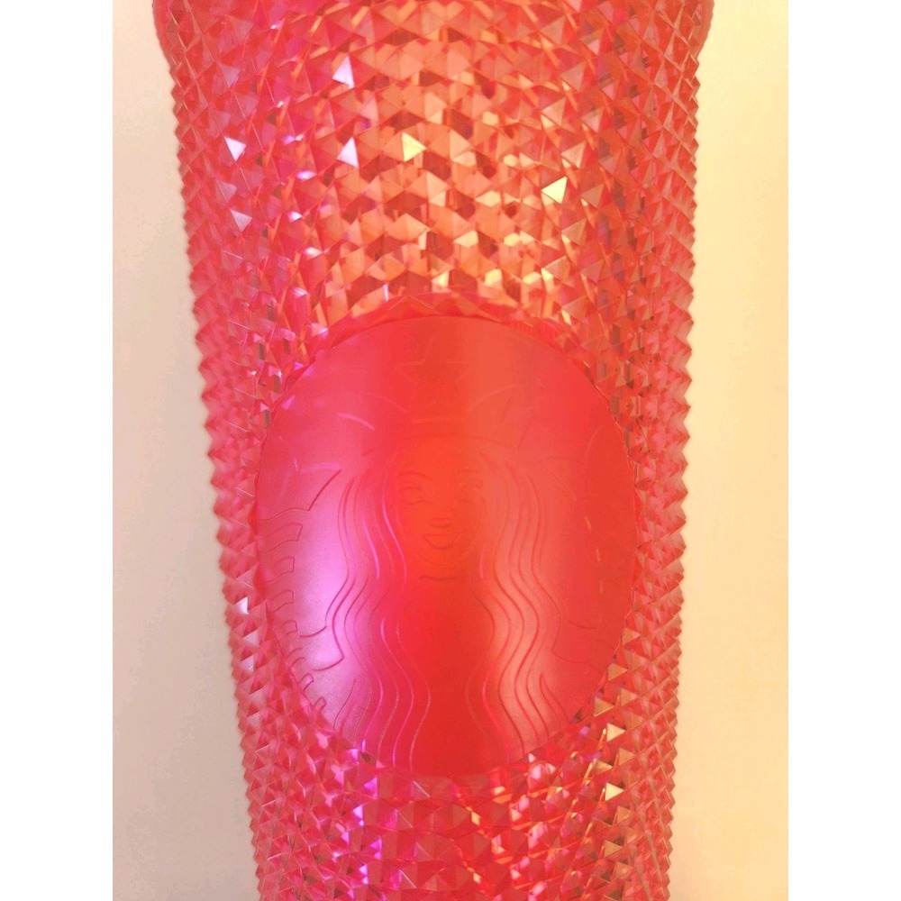 New Starbucks Holiday 2019 Pink Venti Studded Diamond Tumbler Cold Cup 24oz 💎 - Picture 2 of 10